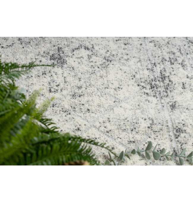 Koberec / běhoun DISTIN 0200A šedý / světle šedý / bílý