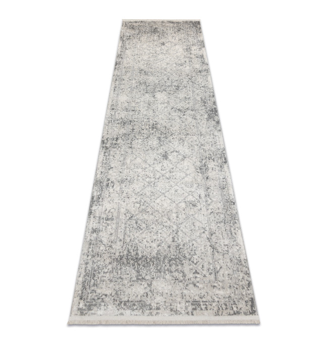 Koberec / běhoun DISTIN 0200A šedý / světle šedý / bílý
