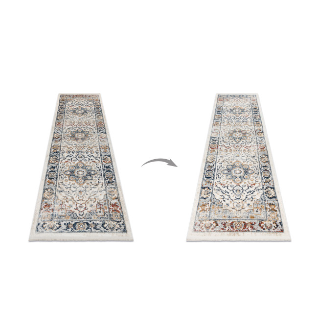 Koberec / běhoun DISTIN 0834A granátový / modrý / žlutý / terrakota