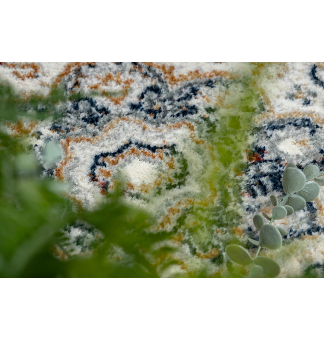 Koberec / běhoun DISTIN 0834A granátový / modrý / žlutý / terrakota