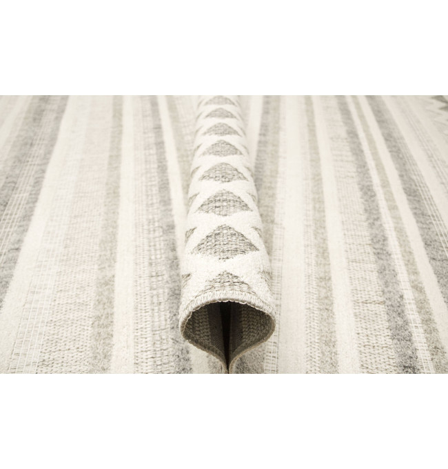 Koberec Cotton C102 Etno / kosočtverce, krémový / šedý / béžový