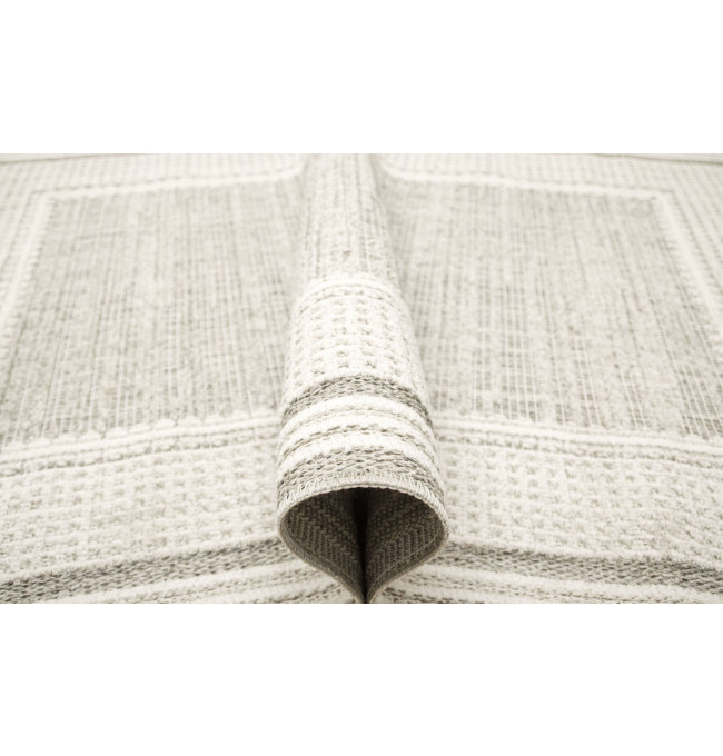 Koberec Cotton C117 rám, krémový / šedý