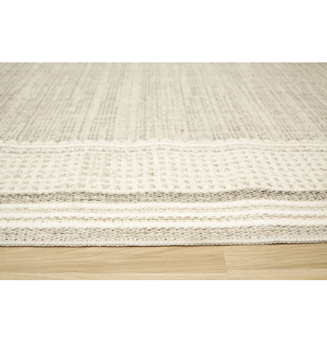Koberec Cotton C117 rám, krémový / šedý