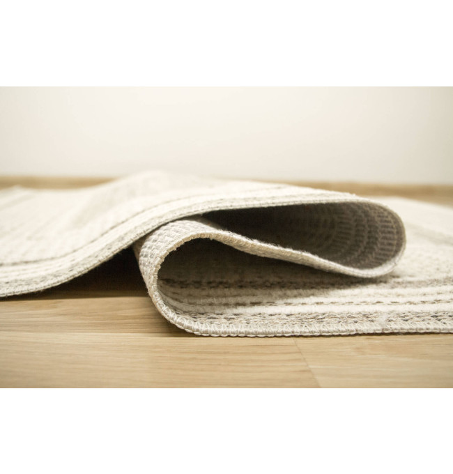 Koberec Cotton C117 rám, krémový / šedý