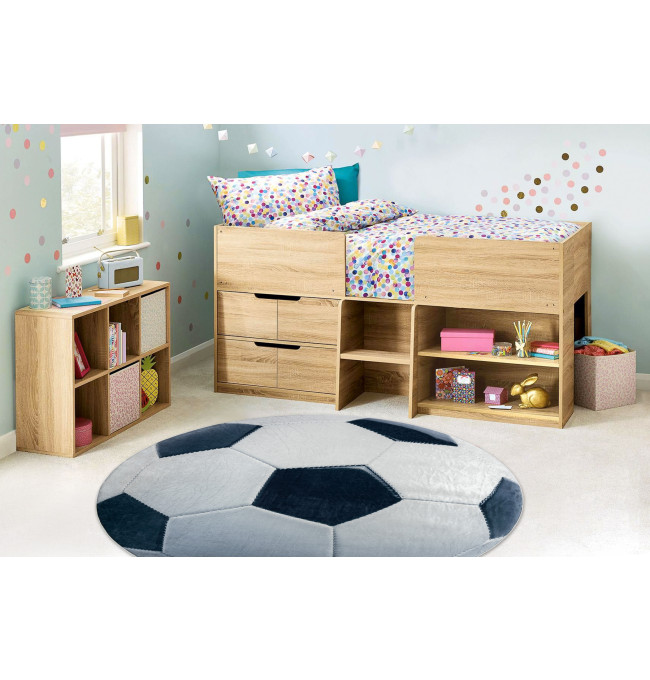 Dětský koberec protiskluzový BAMBINO 38540 Míč, černý / bílý
