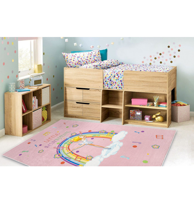 Dětský koberec protiskluzový BAMBINO 41870 Balerína, růžový