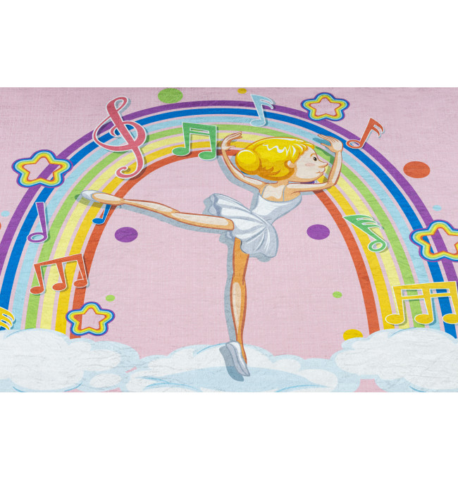 Dětský koberec protiskluzový BAMBINO 41870 Balerína, růžový