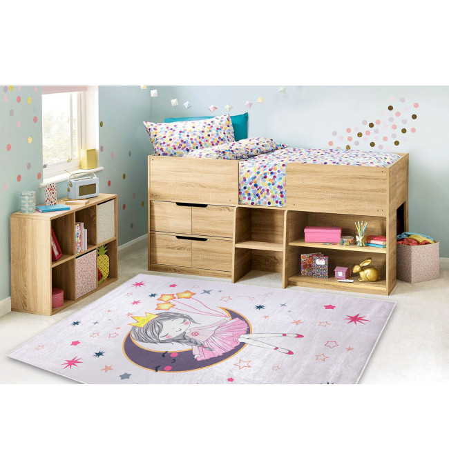 Dětský koberec protiskluzový BAMBINO 48060 Princezna, růžový