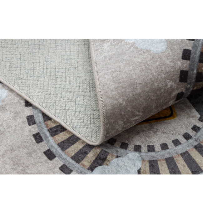 Koberec JUNIOR 51986.803 dráhy / lokomotiva, šedý