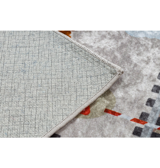 Koberec JUNIOR 51986.803 dráhy / lokomotiva, šedý