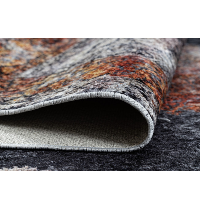 Koberec MIRO 51186.808 Rozeta, ramka - granát/měděný