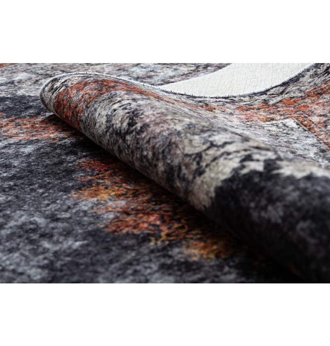 Koberec MIRO 51186.808 Rozeta, ramka - granát/měděný