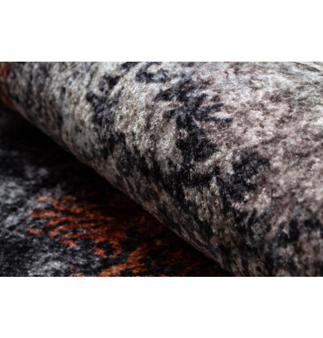 Koberec MIRO 51186.808 Rozeta, ramka - granát/měděný