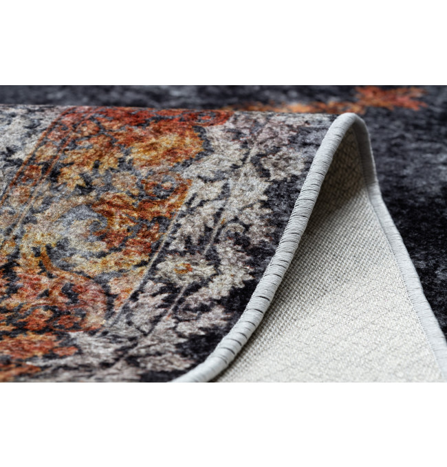 Koberec MIRO 51186.808 Rozeta, ramka - granát/měděný