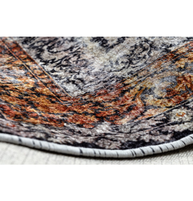 Koberec MIRO 51186.808 Rozeta, ramka - granát/měděný