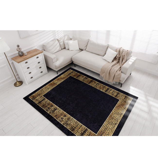Koberec MIRO 51223.806 rám / řecký, černý / zlatý