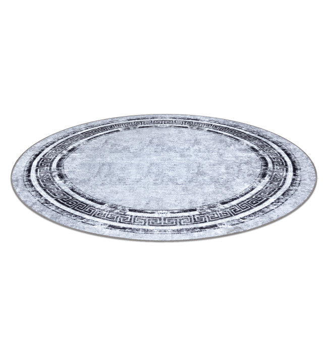 Koberec MIRO 51254.802 mramor / řecký, šedý / černý kruh