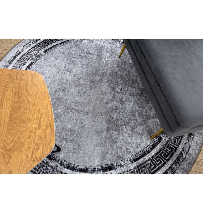 Koberec MIRO 51254.802 mramor / řecký, šedý / černý kruh