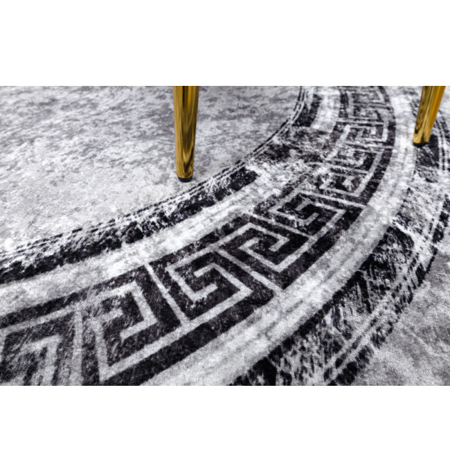 Koberec MIRO 51254.802 mramor / řecký, šedý / černý kruh