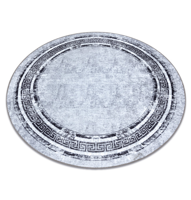 Koberec MIRO 51254.802 mramor / řecký, šedý / černý kruh