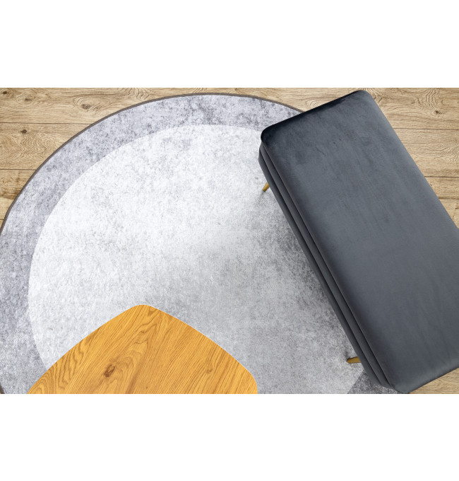 Koberec MIRO 51648.802 mramor, světle šedý kruh