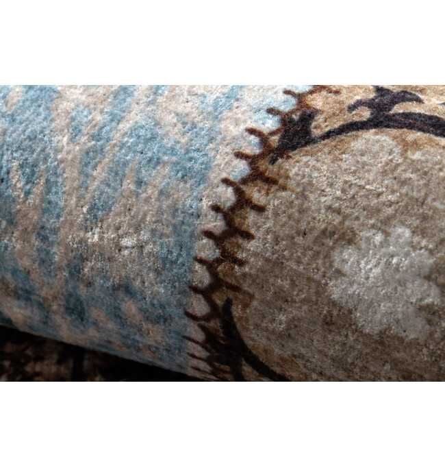 Koberec MIRO 51913.802 patchwork, modrý / hnědý