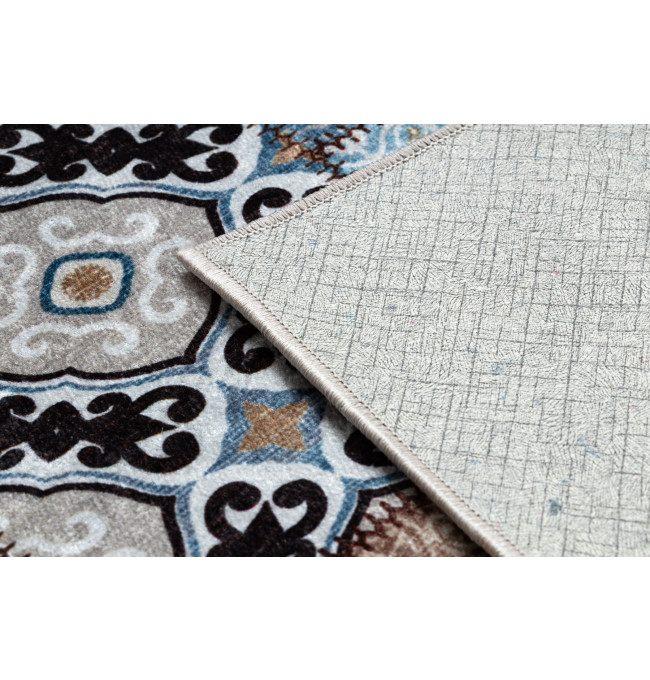 Koberec MIRO 51913.802 patchwork, modrý / hnědý