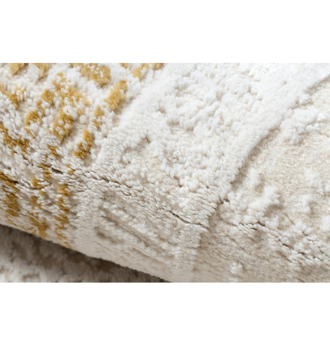 Koberec DUKE 51524 krémový / zlatý, rám / řecký / třásně