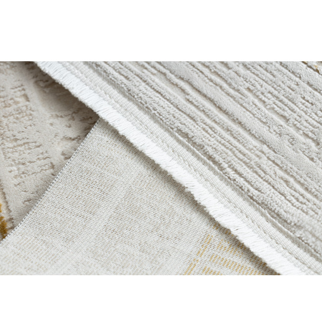 Koberec DUKE 51524 krémový / zlatý, rám / řecký / třásně