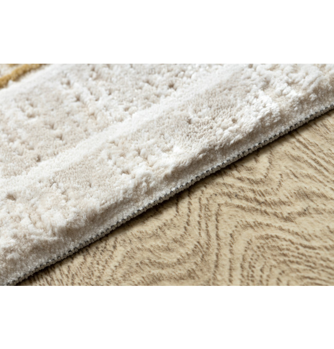 Koberec DUKE 51524 krémový / zlatý, rám / řecký / třásně