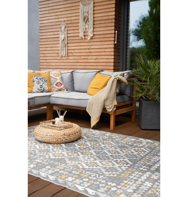 Oboustranný koberec Echo Aztec Grey