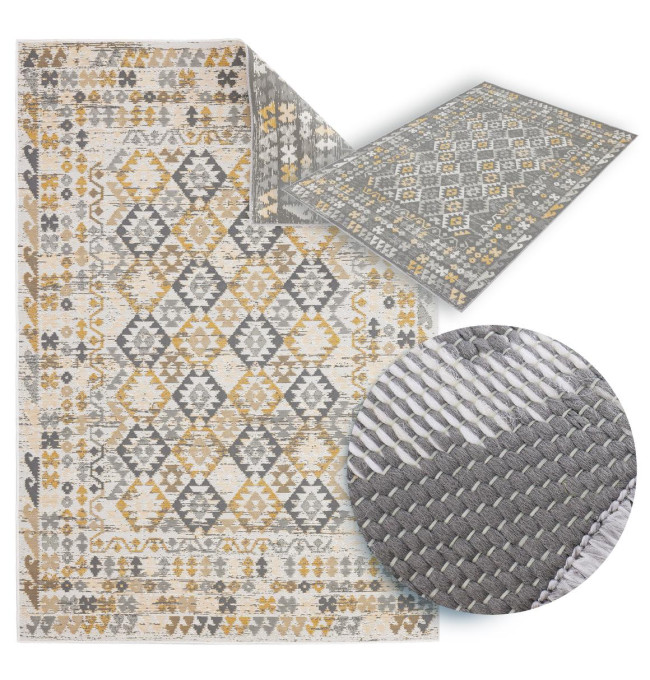 Oboustranný koberec Echo Aztec Grey