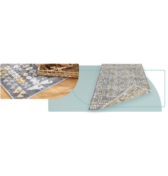 Oboustranný koberec Echo Aztec Grey