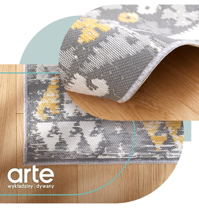 Oboustranný koberec Echo Aztec Grey