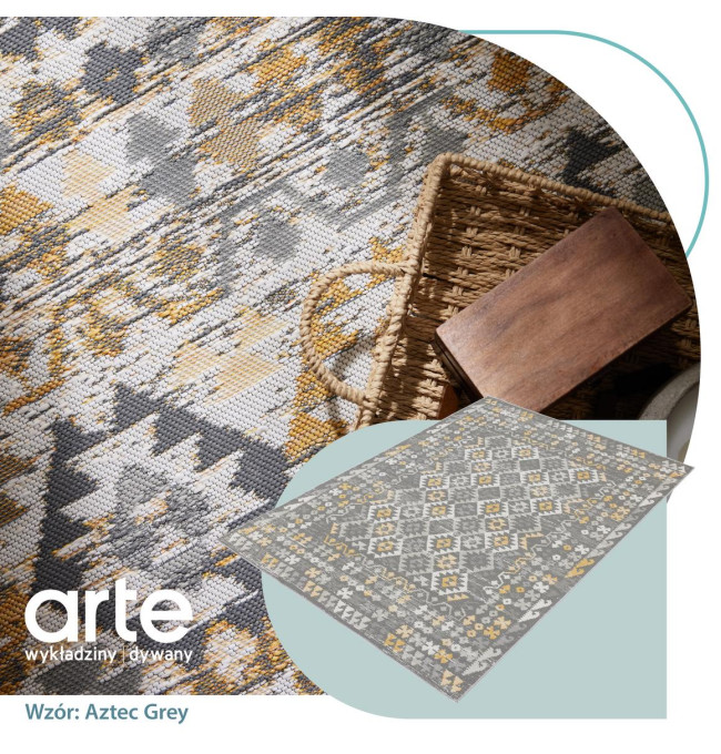 Oboustranný koberec Echo Aztec Grey