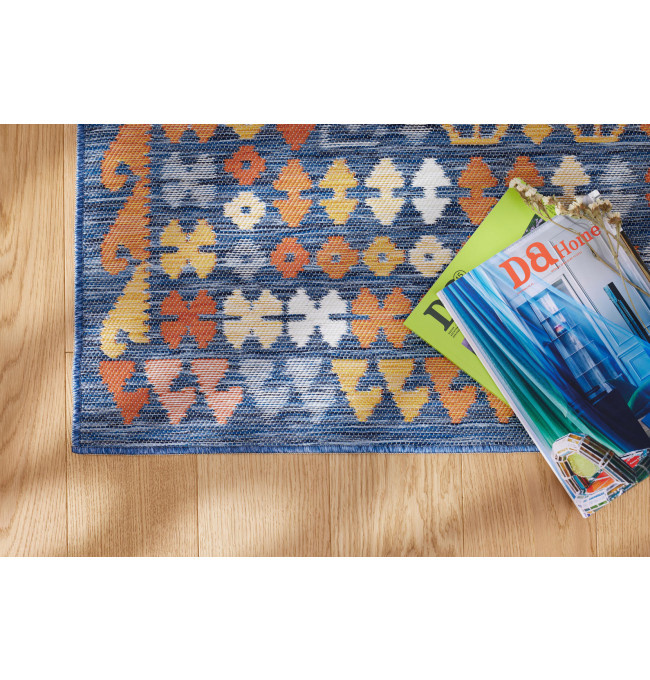 Oboustranný koberec Echo Aztec Navy