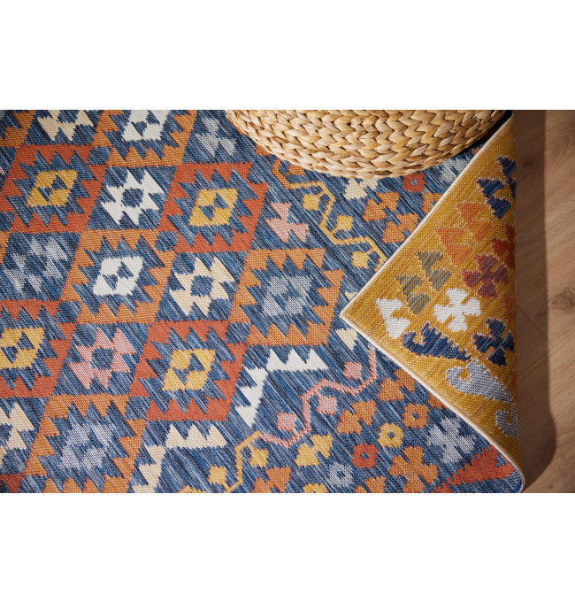 Oboustranný koberec Echo Aztec Navy