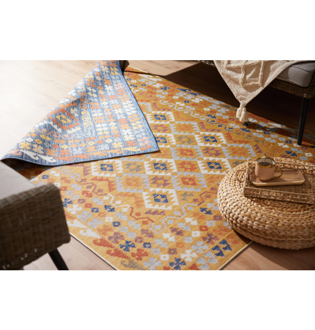 Oboustranný koberec Echo Aztec Navy