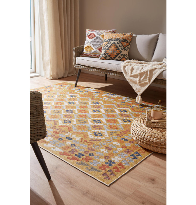 Oboustranný koberec Echo Aztec Navy