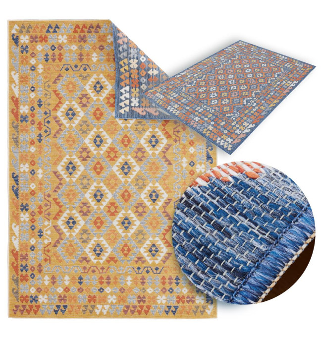 Oboustranný koberec Echo Aztec Navy