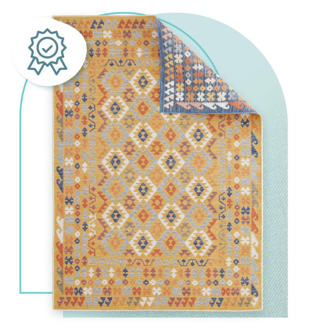 Oboustranný koberec Echo Aztec Navy