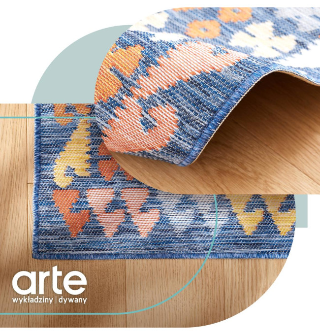 Oboustranný koberec Echo Aztec Navy