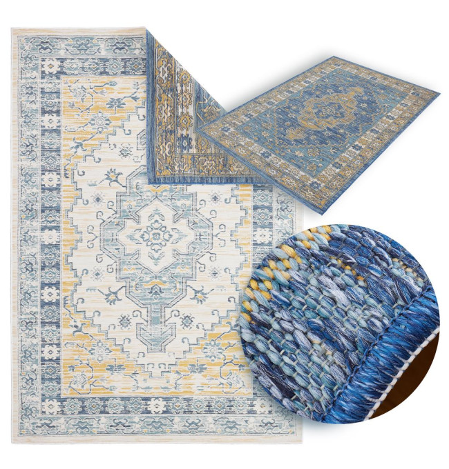 Oboustranný koberec Echo Seren Blue