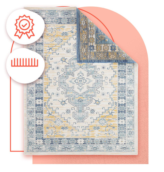 Oboustranný koberec Echo Seren Blue