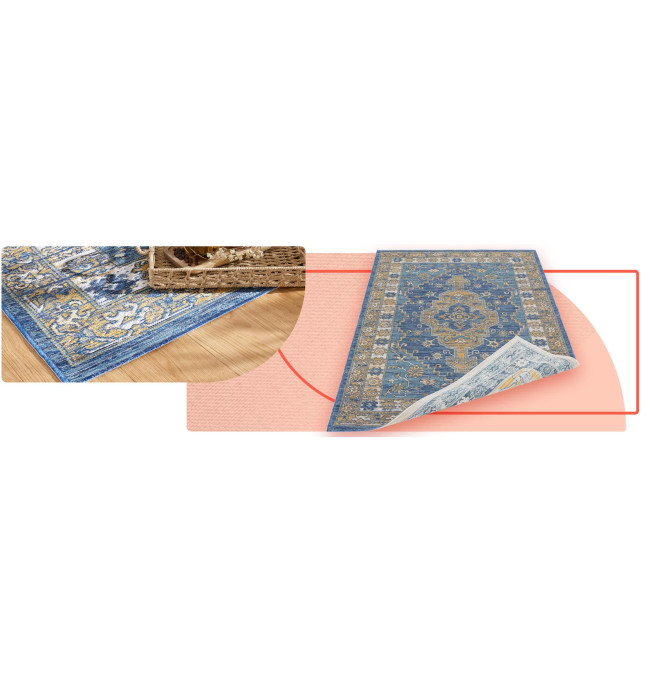 Oboustranný koberec Echo Seren Blue