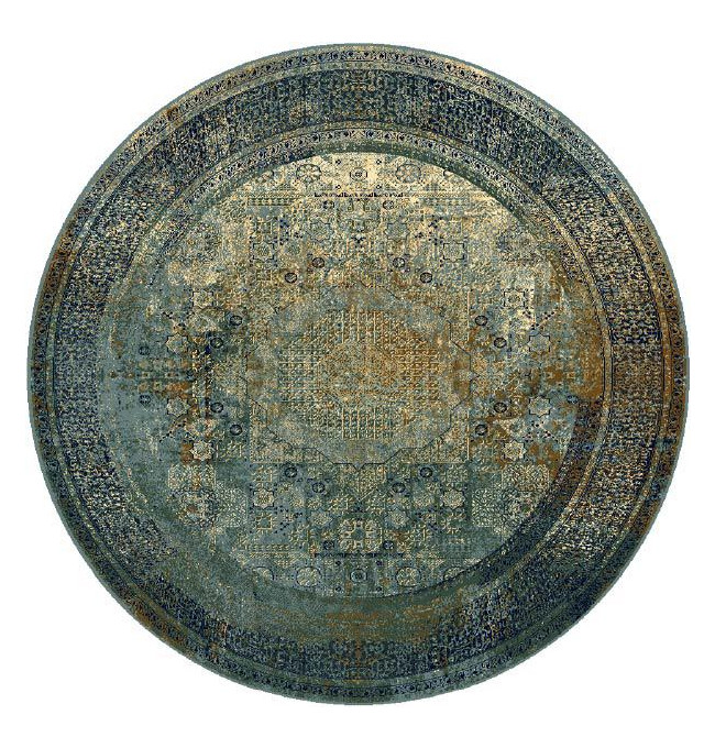 Koberec OMEGA Mamluk tmavomodrý kruh