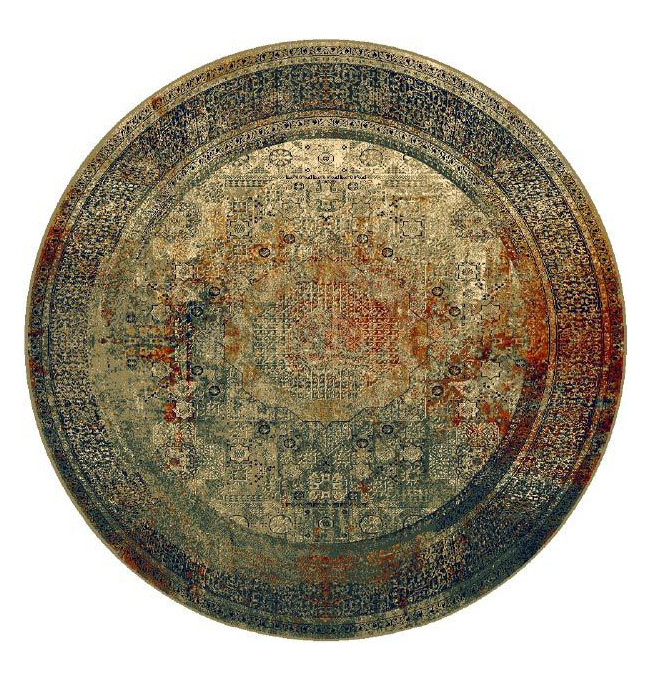 Koberec OMEGA Mamluk smaragdový kruh
