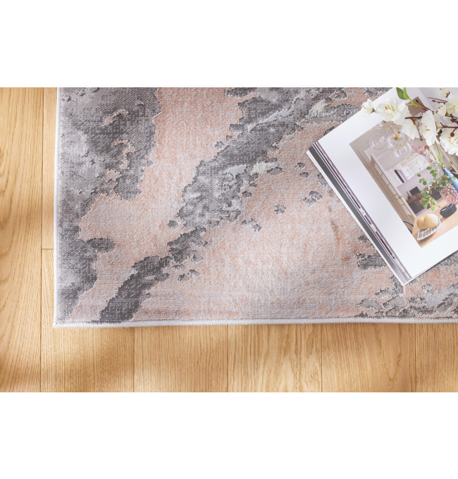 Koberec Dywilan Stylish 16 světle šedý / růžový