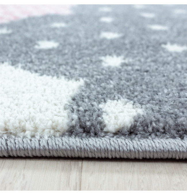 Dětský koberec Bambi mraky růžový kruh