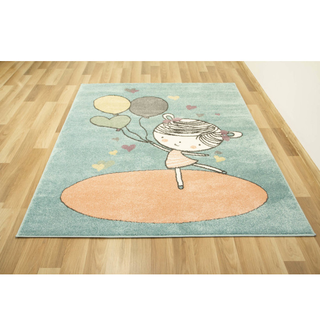 Dětský koberec Lima 9393B modrý/růžový